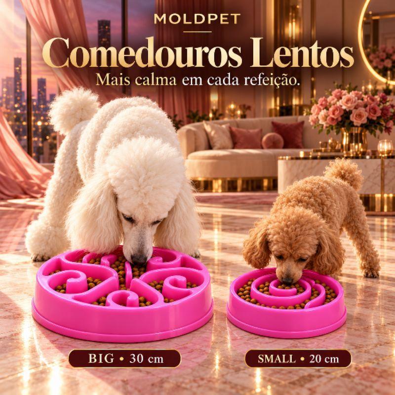 Comedouro Educativo Lento Para Cachorro Gato Pequeno e Grande