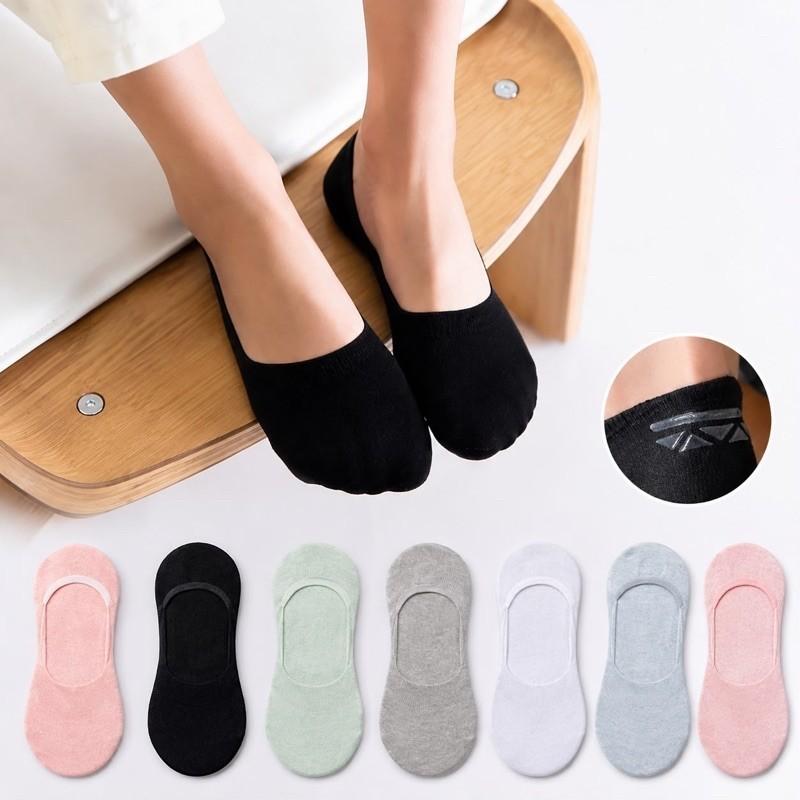 Meias Sapatilha Soquete Invisível Com Silicone Algodão Feminina Varias Modelos MOMOMEIAS 001
