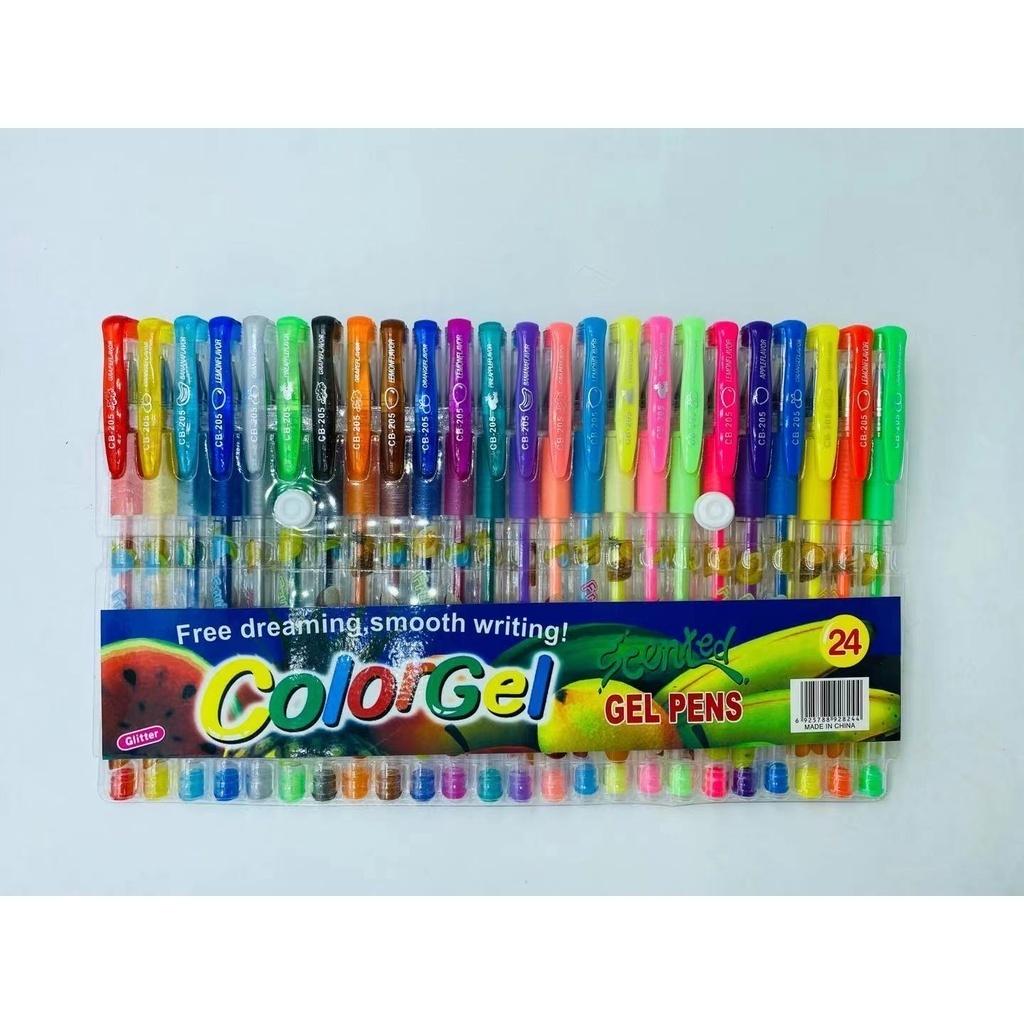 Caneta Gel Canetinhas Coloridas Perfumadas glitter kit Cores 6 , 12 e 24 unidades