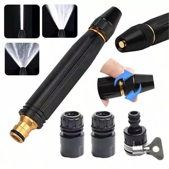 Esguicho Bocal De Mangueira Regar Jardim Pistola Spray Água Alta Pressão Bico Limpeza Quintal