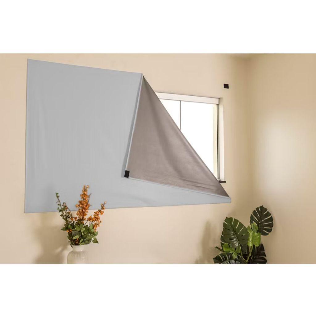 Cortina Painel 100% Blackout com Velcro Adesivo para Quarto Sala Cozinha PVC - Promoção