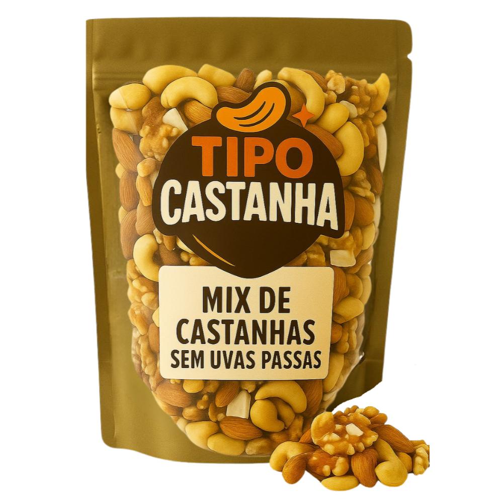 Mix de Castanhas sem Uva Passa 2 Quilos 1 Quilo 500 Gramas/castanha do Para/castanha de Caju/nozes/amêndoa