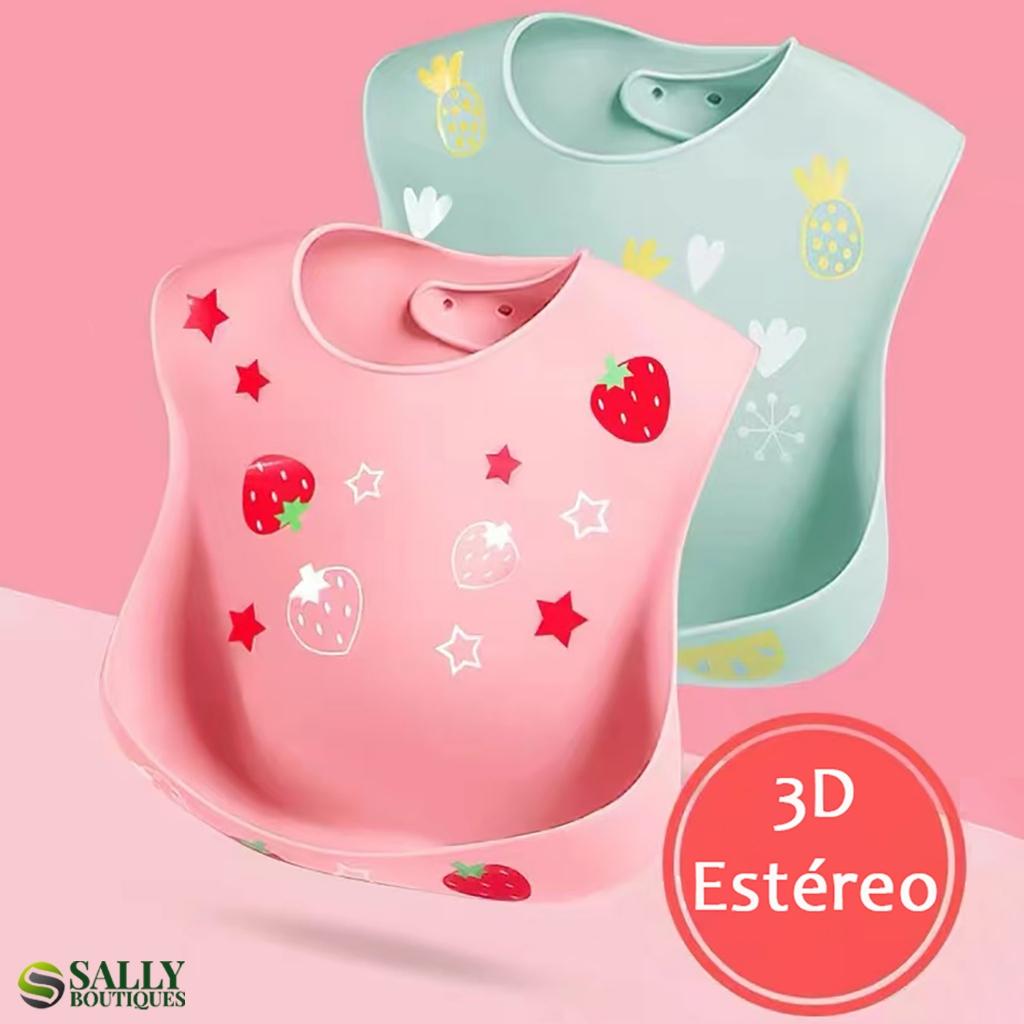 Babador De Silicone Impermeável Babador Menino De Alimentação Para Bebê Infantil Cata Migalhas