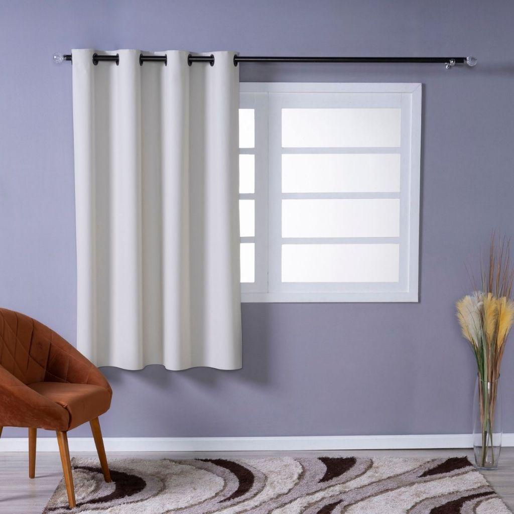 Cortina Blackout PVC 1,10m x 1,30m Para Quarto e Sala Corta 100% a Luz do Sol Blecaute