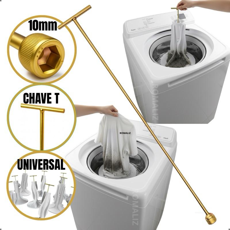 Chave de Máquina de Lavar Roupa Longa e Curta Batedor Movimentador Universal Brastemp Consul