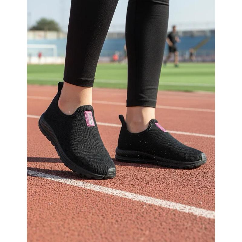 Tênis Meia Feminino Calce Fácil Ortopédico Academia Sneaker Slip On Sem cadarço Esportivo Casual Confortável