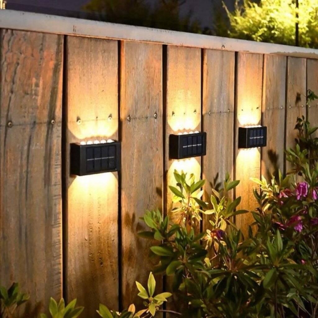 Kit 2 Arandelas Solares Parede 6/8/10/12 LED Luz Quente À Prova D'água Spot Externo - Excelente acessório de decoração
