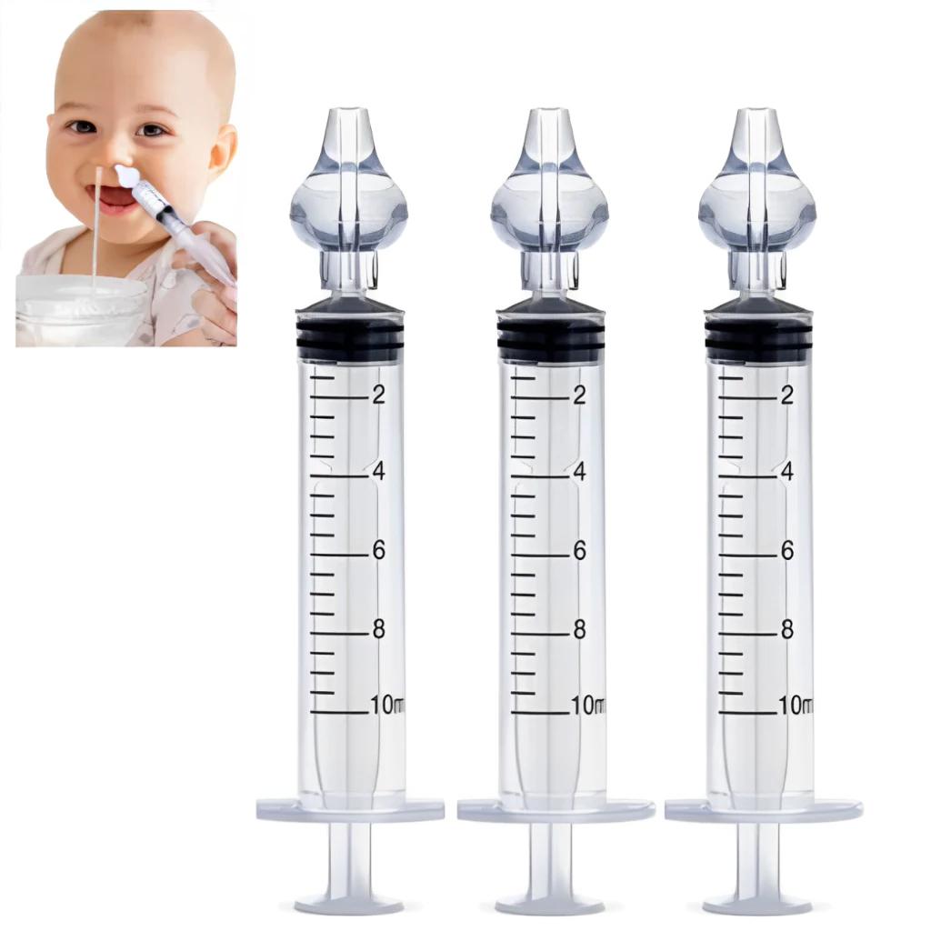 Kit Limpeza Nasal para Bebês Seringa de Lavagem Nasal e Aspirador Nasal para limpeza nasal do bebê