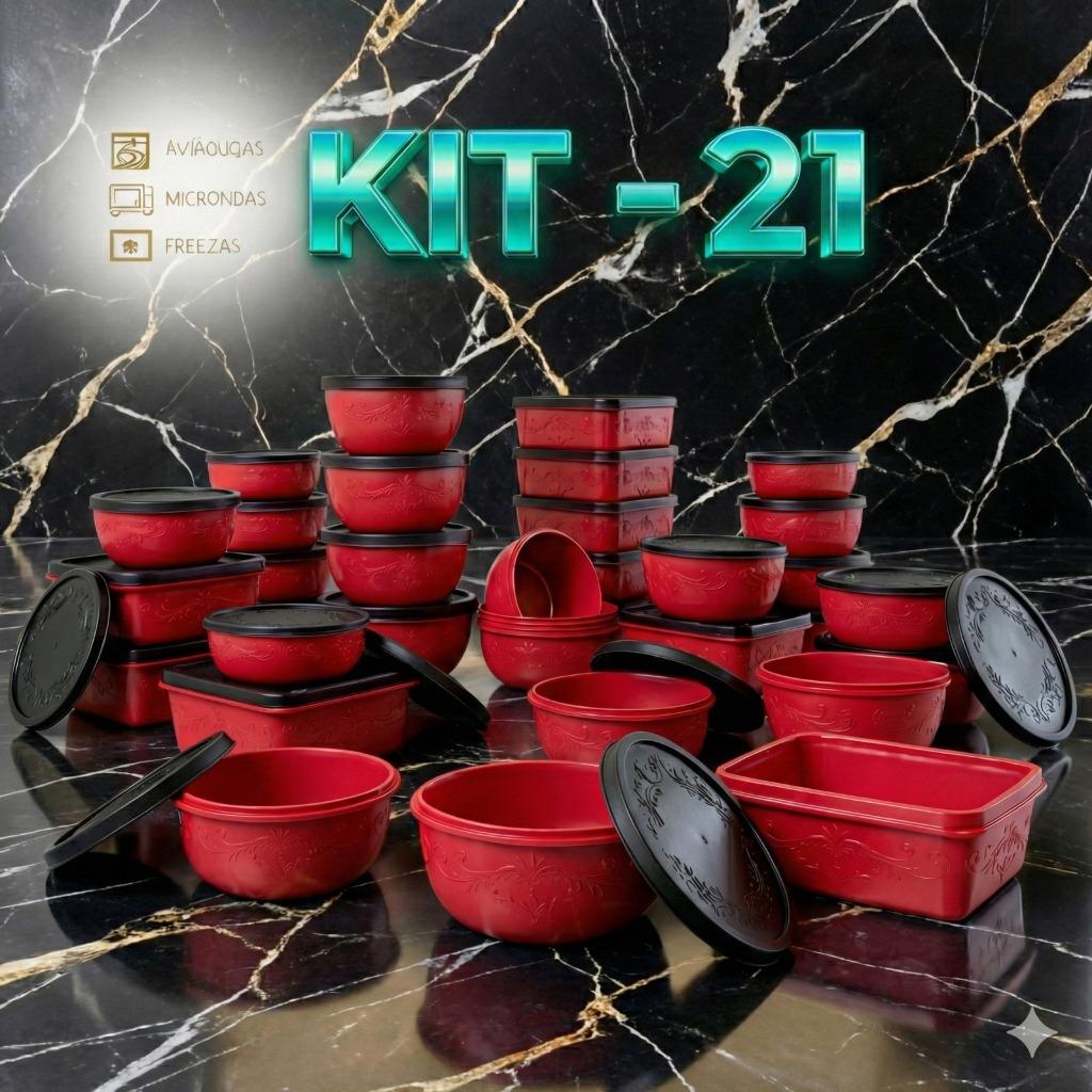 Kit 21 potes para cozinha