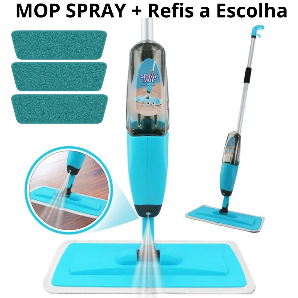 Mop Spray Rodo Magico Esfregão Com Reservatório Rodo de Limpeza Piso Refis Microfibra a Escolha