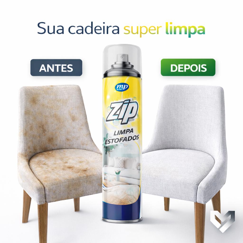 Spray Zip Clean a Seco Espuma Limpa Estofados Sofás Cadeiras Remove Manchas Cheiro Fácil Aplicação