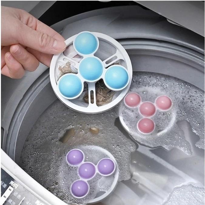 Filtro Coletor de Pelos Fiapos Reutilizável Flutuante Para Máquina de Lavar Roupa