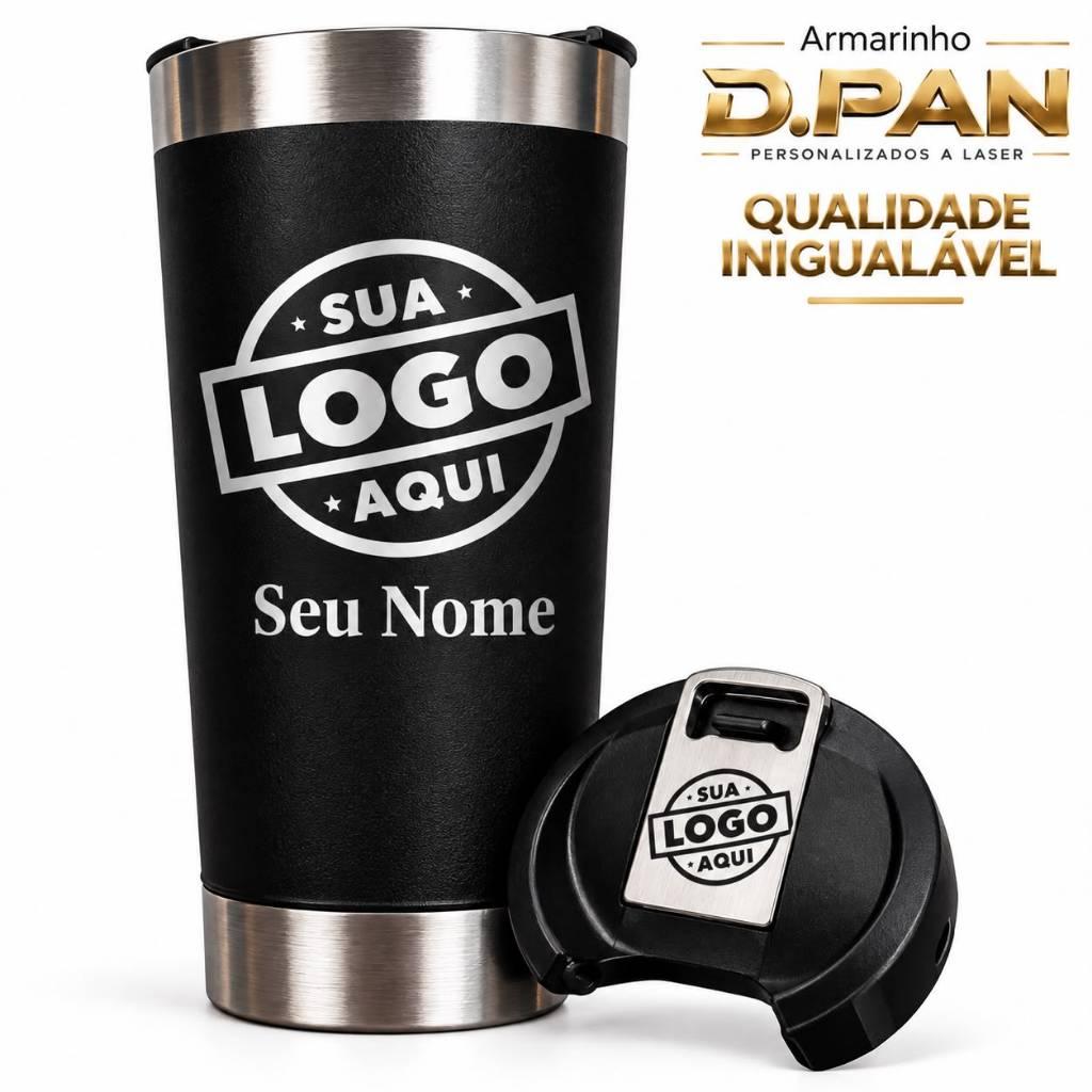 Copo Termico Personalizado Nome e Abridor De Garrafa Personalizado