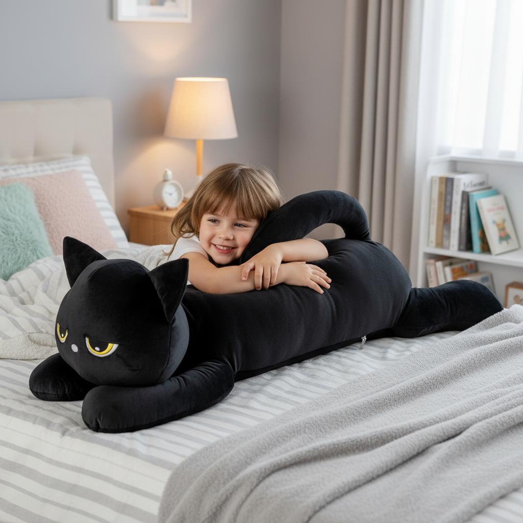 Xuxão Travesseiro Gigante Pelúcia Gato 1,0m Macio