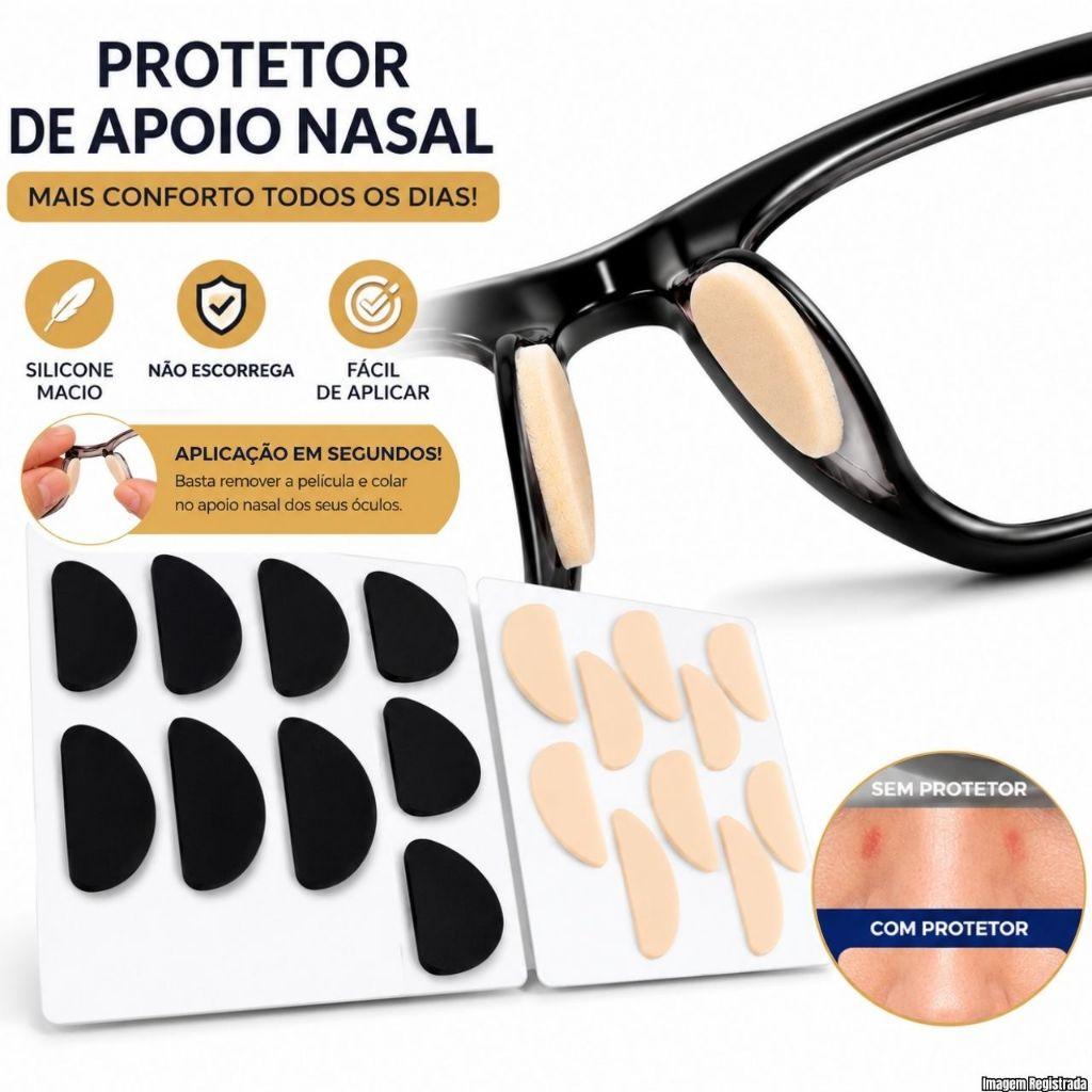 Pares De Almofadas De Nariz Adesivas Coladas Antiderrapante Para Óculos De Sol Finos Super Conforto