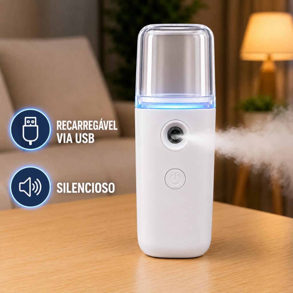 Umidificador de Ar USB Portátil Aromatizador Difusor com LED Silencioso para Quarto Escritório Casa Ambiente 35ml