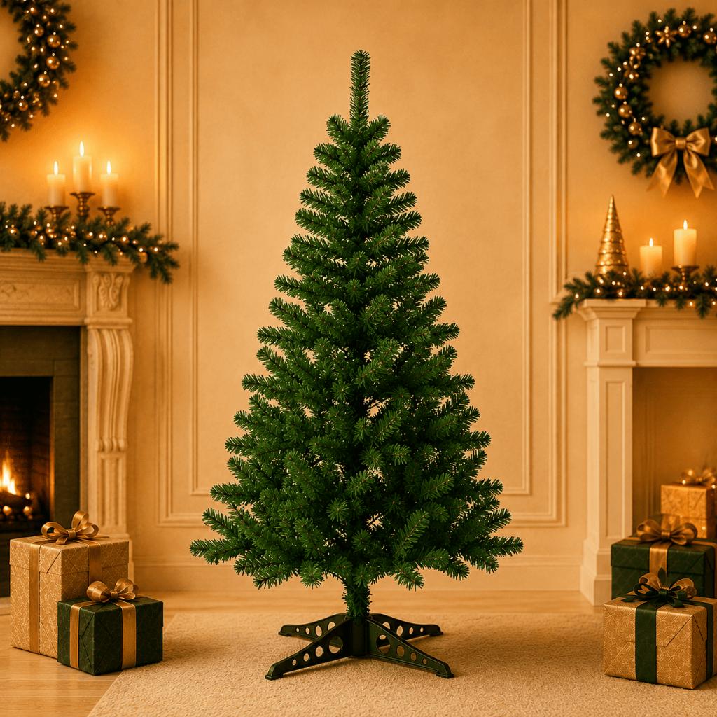 Árvore de Natal Pinheiro Canadense Tradicional 1,20m 120 Galhos Artificial