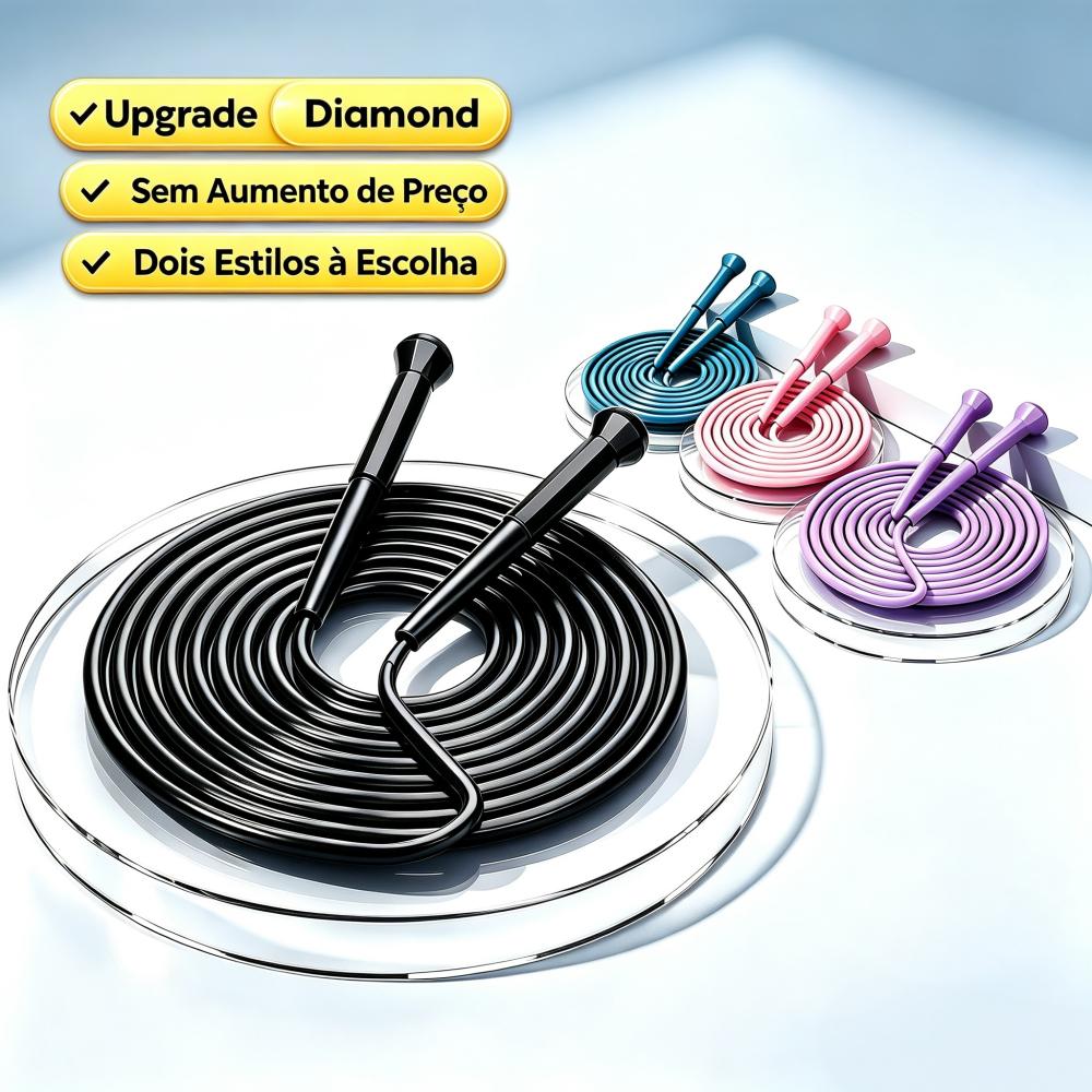 Corda de Pular Profissional Ajustável de PVC 280cm - Ideal para competições e treinos diários