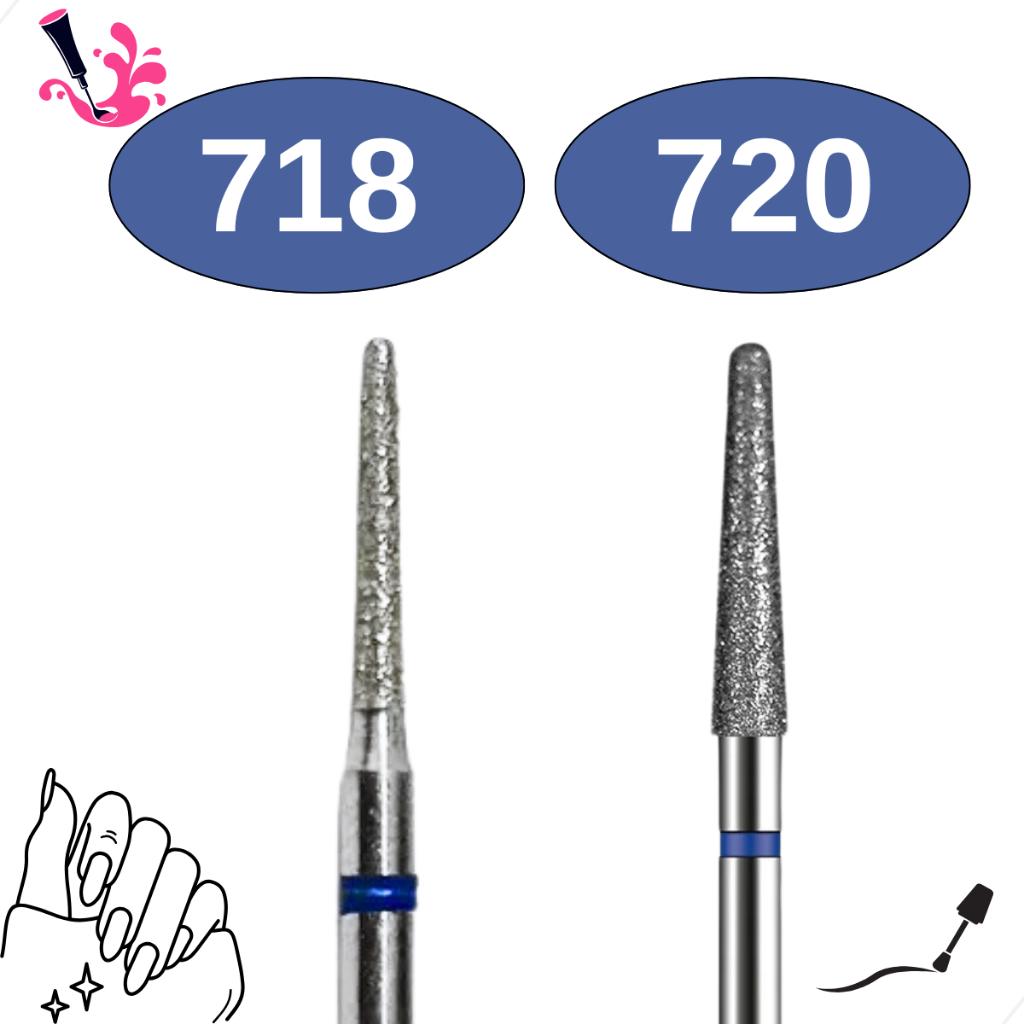 Brocas Diamantada 718 720 Cutícula Unha Motor Kit Brocas