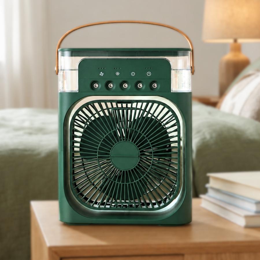 Mini Ventilador Portátil Com Umidificador USB Led Quarto Sala De Estar Escritório Mesa
