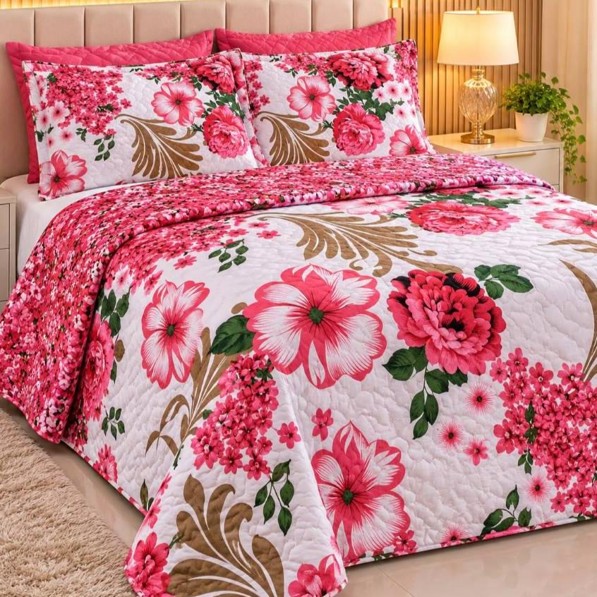 Cobre Leito Queen 2,20x2,50m Avulso Dupla Face Estampado – Colcha para Cama Queen – Enxoval de Cama