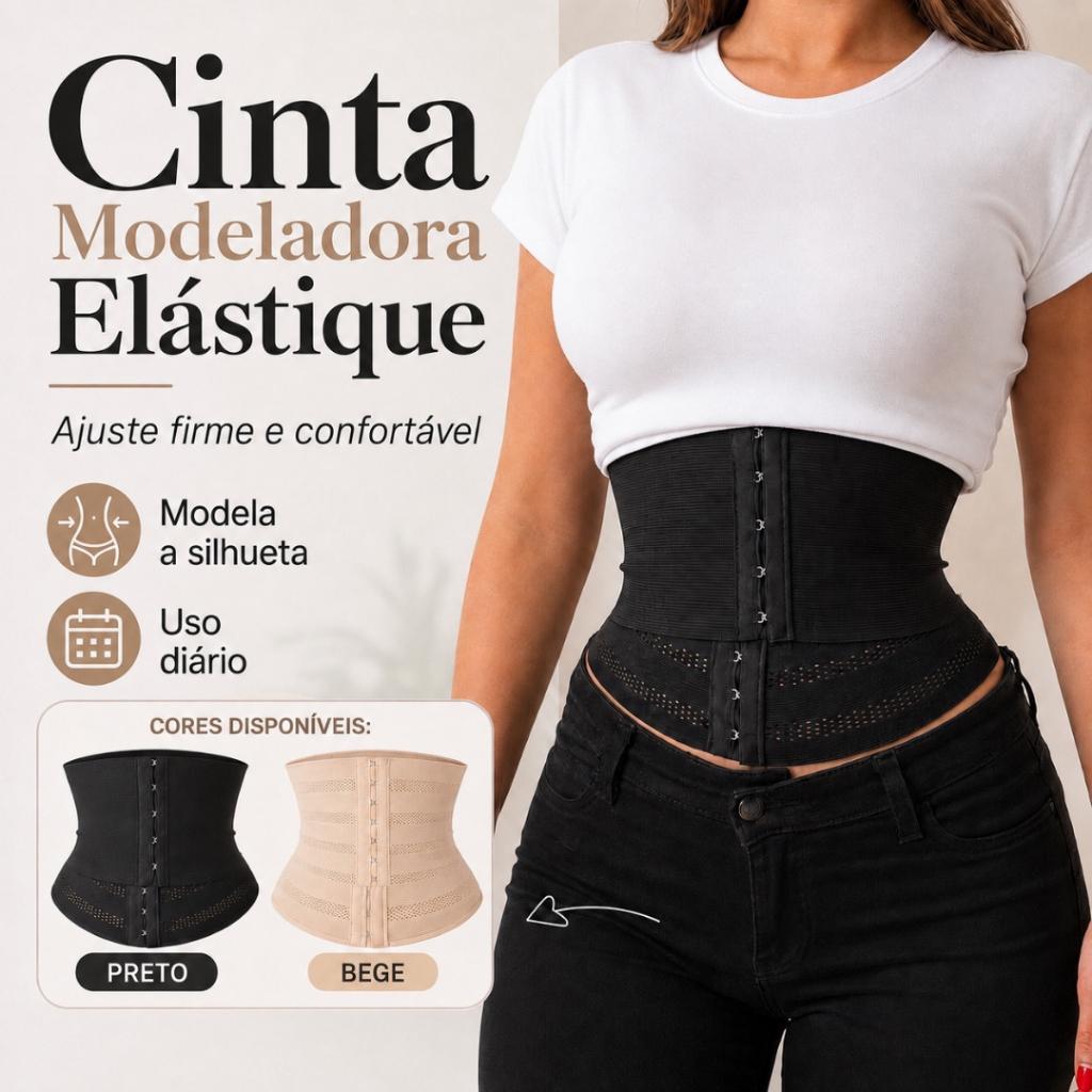 Cinta Modeladora Feminina de Faixa Abdominal Alta Compressão Elástica Barriga Chapada