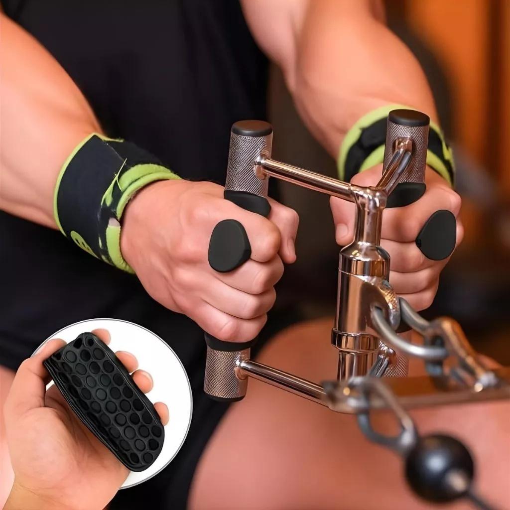 Luva De Levantamento De Peso Grip Para Mãos Anti-Slip Silicone Musculação e Treino Ergonômico Ginastica Antiderrapante