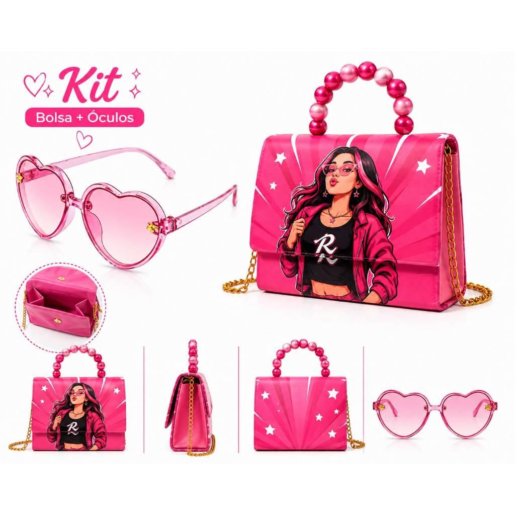 Kit Bolsa Infantil Feminina Emily Vicky + Óculos modelos e cores variados Tiracolo Menina Presente