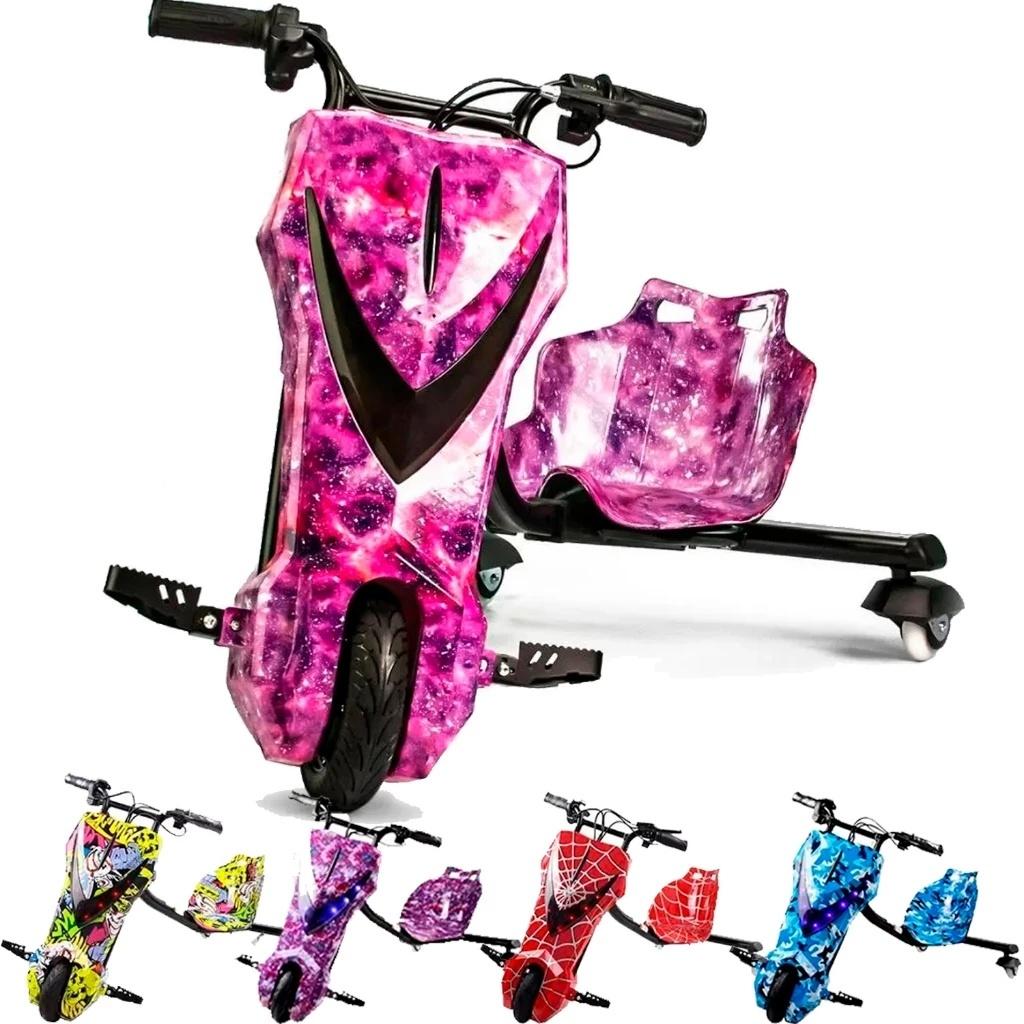 Triciclo Elétrico Interbras Drift 8” 350w com Bluetooth /Led/Bateria Recarregavel