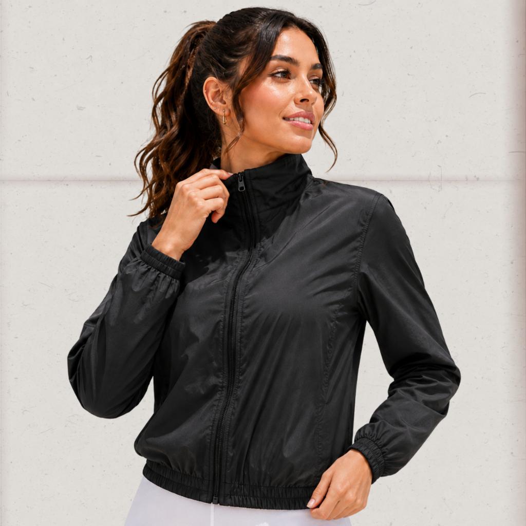 Casaco Corta Vento Feminino Jaqueta Fitness Academia Corrida Treino
