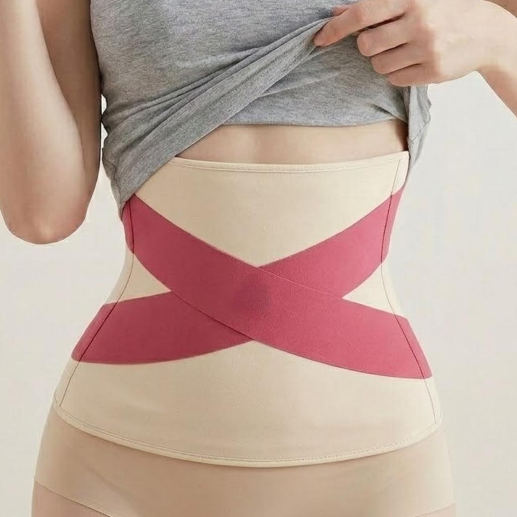 Cinta Modeladora Feminina de Faixa Abdominal Alta Compressão Elástica Barriga Chapada Veste 44 a 46