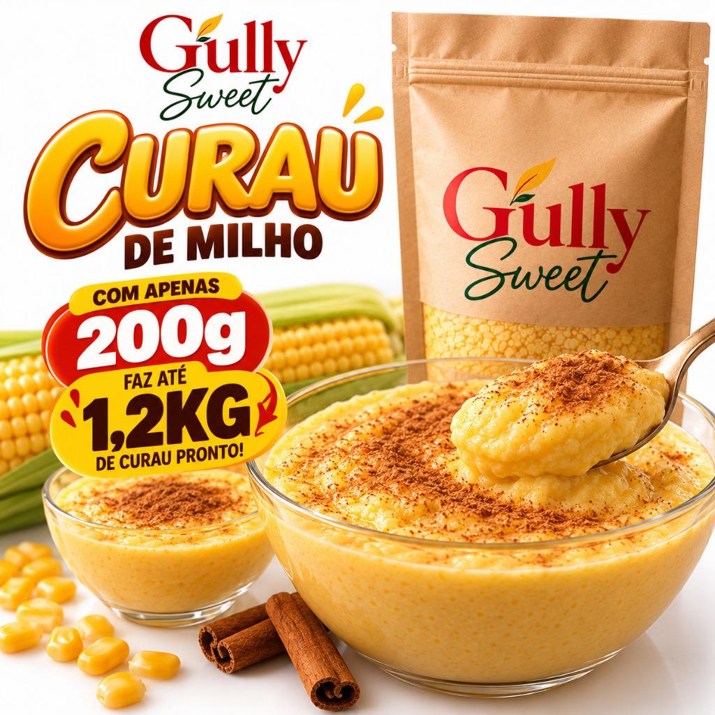 Curau de Milho Verde Sem Leite 200g Rende 1,2kg Pronto em 5 Min! Canjica Papa De Milho Gully Sweet