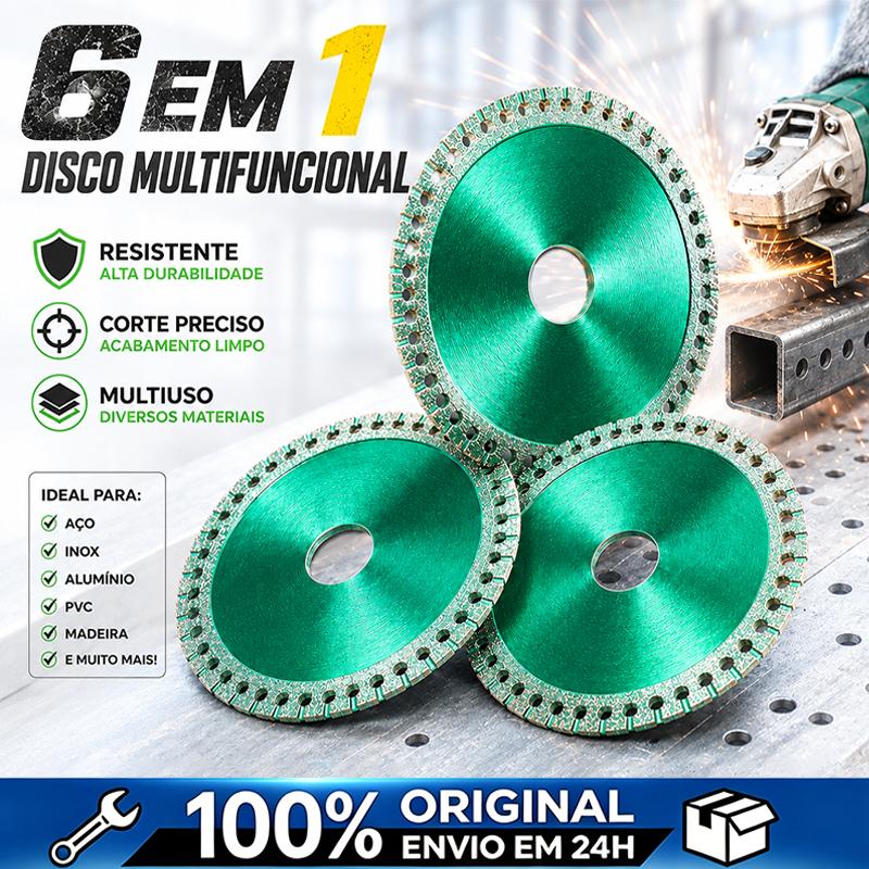 6 Em 1 Disco De Corte Com Diamante Lâmina De Serra Multifuncional 100mm Para Azulejo Cerâmico Metais e PVC