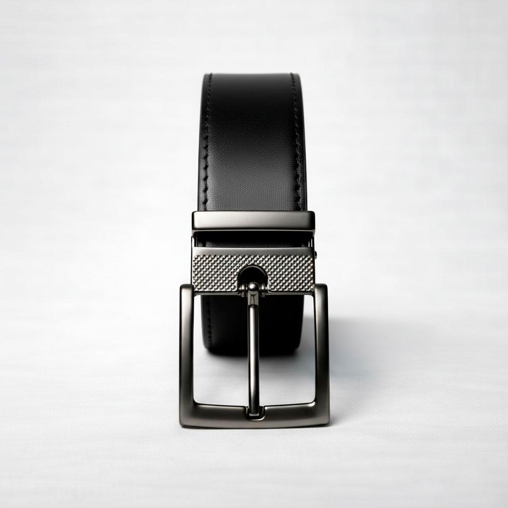 Cinto Masculino PRETO - 125 CM Tamanho Único Couro Rock Premium Costurado Lançamento cor PRETO