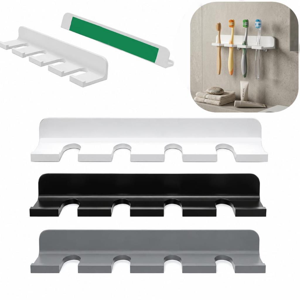 Suporte Organizador Para Escova Dental - 3M de Parede e Armários Escova de Dentes Adulto e Infantil.