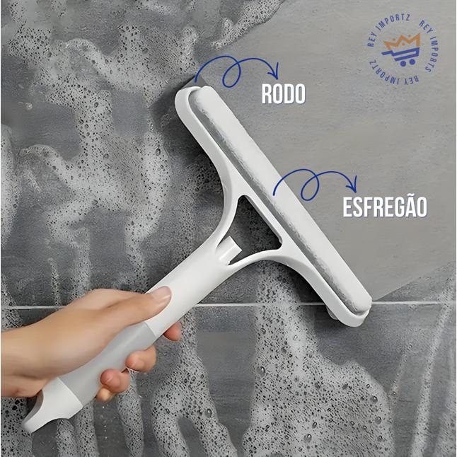 Rodo Mop Spray Limpa e Seca com Esfregão e Borrifador 3 em 1 Multiuso Limpeza de Vidro