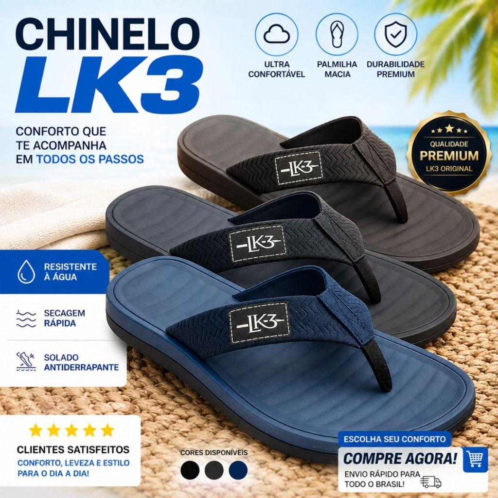 Chinelo Masculino Correia Larga Confortável Leve Antiderrapante Casual Moderno