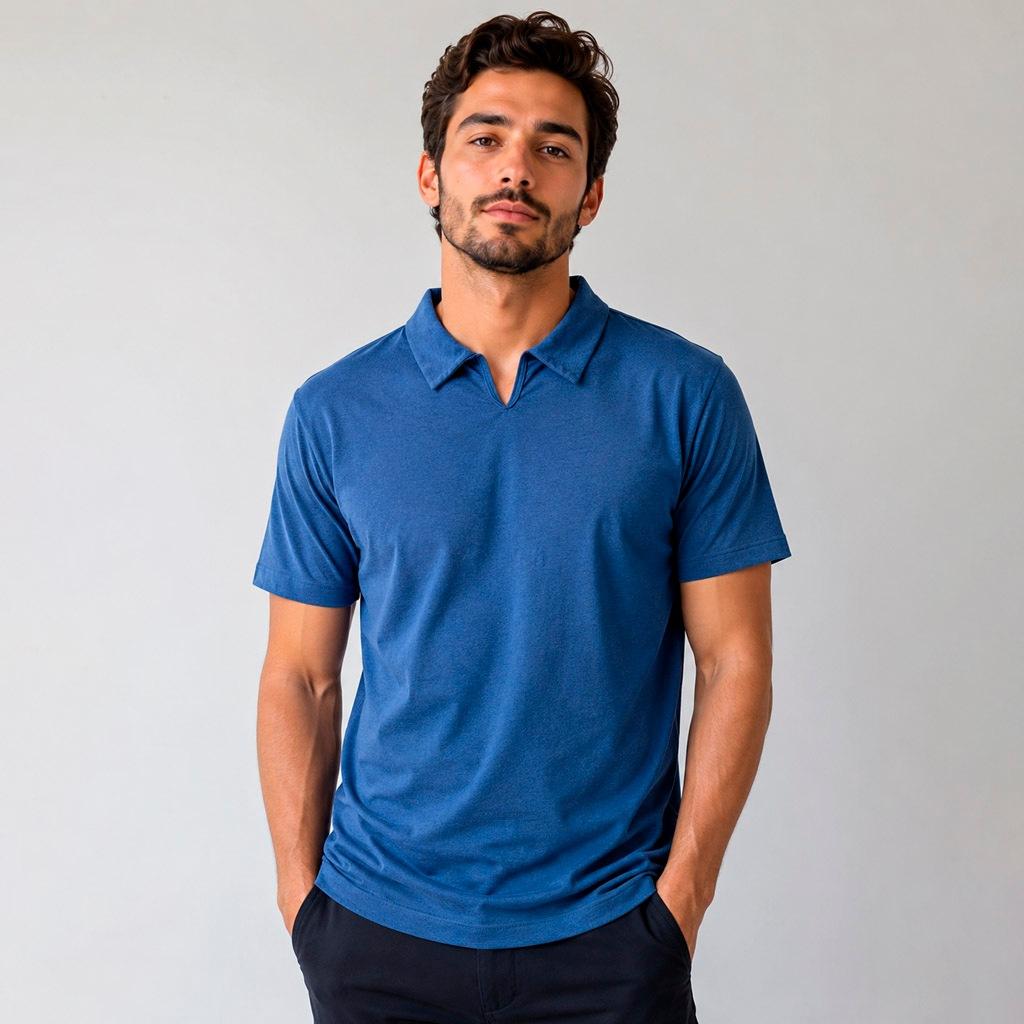 Camisa Polo Masculina Manga Curta Poliamida Premium