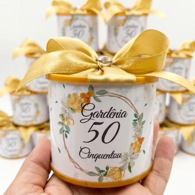 Kit tubolata Personalizado 5x6cm lembrancinha aniversario adulto 50 60 70 80 90 Anos bodas qualquer tema e idade