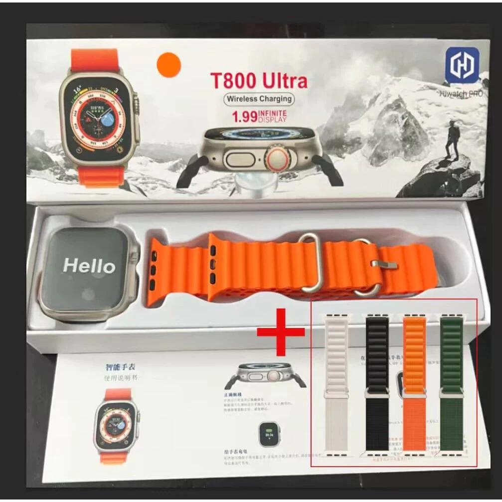 Smartwatch T800 Ultra Relógio Inteligente NFC GPS Calculadora À Prova D'água Relógio Esportivo Feminino Masculino