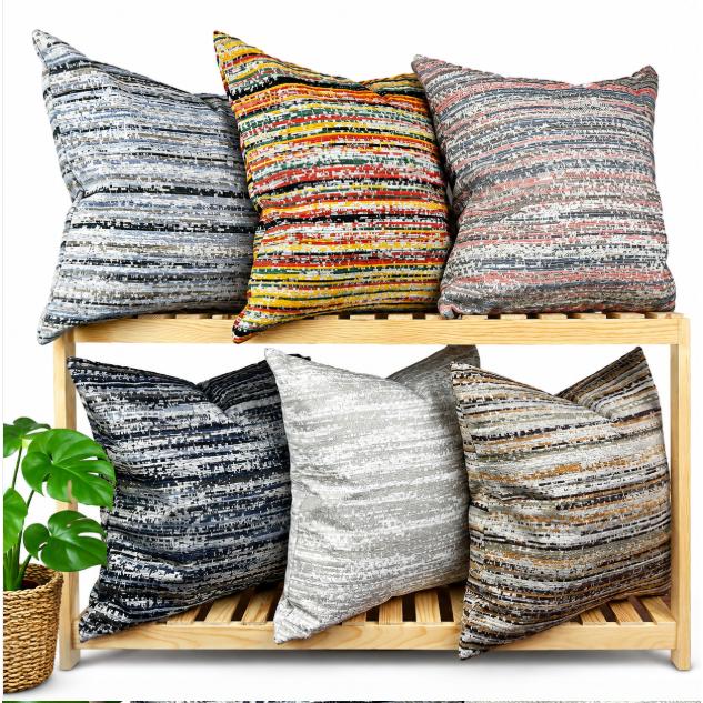 Kit 2 Capas de Almofada Linho 43x43 CORES SORTIDAS Rústico Moderno Decorativa Sofá Sala Quarto com Zíper