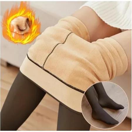 Jcolour Meia‑Calça Térmica Translúcida Feminina Cintura Alta Forro Quente Inverno 1 ou 2 Peças