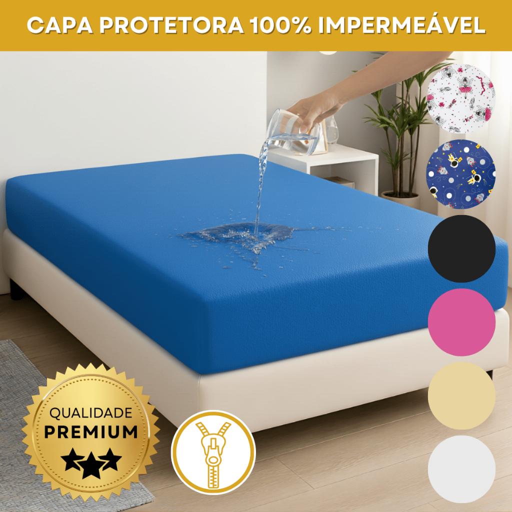Capa Colchão Impermeável Antialérgica Protetor Material Hospitalar Segura Xixi Solteiro Casal Berço