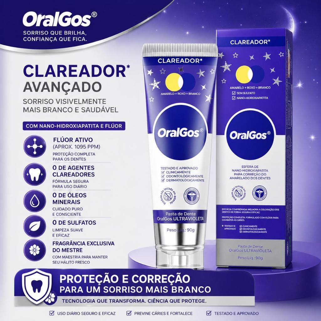 OralGos Creme Dental 90g, Limpeza dental, Prevenção da Cárie Dentária