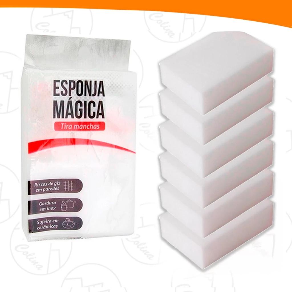 Esponja Mágica Melamina Tira Manchas Limpeza Pesada Multiuso Remove Riscos Cozinha Banheiro