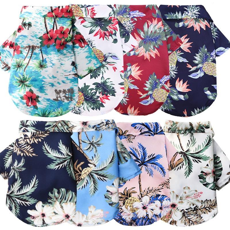 Camisetas De Verão Para Cães Pequenos Cachorro Estilo Praia Havaianas Roupa Yorkies Poodle