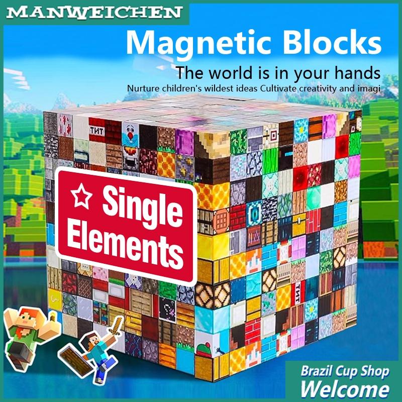 Elementos Únicos Meu Mundo Magnético Blocos De Cubo DIY Seis Lados Magnéticos Brinquedos educativos