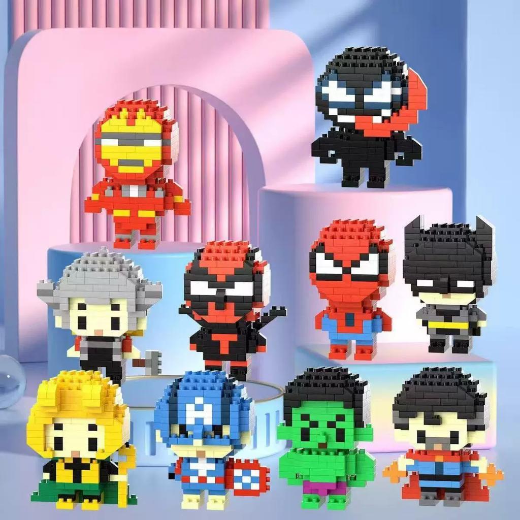 Bloco De Construção Dos Desenhos Animados Montagem Brinquedos Educativos Anime Série Crianças Boneca Fã Super Herói Hara