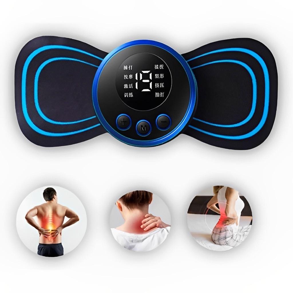 Mini Massageador Elétrico Portátil p/ Pescoço Pulso Costas Cervical Alívio da Dor Muscular