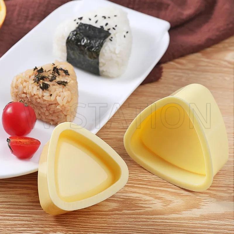 Prensa Criativa Triângulo De Arroz Bolas/Molde Onigiri Japonês De Sushi Fofo Reutilizável Kit De Bricolagem/Almoço Infantil Bento Tool/Home Kitchen Gadgets